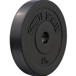 Gorilla Sports Hantelscheibe Kunststoff 1,25 - 15 kg Schwarz Online