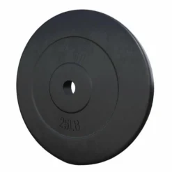 Gorilla Sports Hantelscheibe Kunststoff - 2,5-35 lb (1,1-15,9 kg) Ø 1'' (2,5 cm), Zement, Schwarz Online