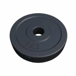 Gorilla Sports Hantelscheibe Kunststoff - 2,5-35 lb (1,1-15,9 kg) Ø 1'' (2,5 cm), Zement, Schwarz