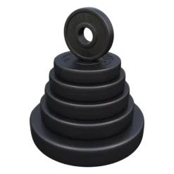 Gorilla Sports Hantelscheibe Kunststoff Olympia 1,25 - 15 kg Schwarz New