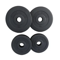 Gorilla Sports Hantelscheibe Kunststoff Olympia 1,25 - 15 kg Schwarz New