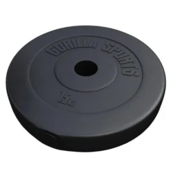 Gorilla Sports Hantelscheibe Kunststoff Olympia 1,25 - 15 kg Schwarz Sale