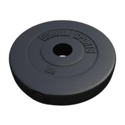 Gorilla Sports Hantelscheibe Kunststoff Olympia 1,25 - 15 kg Schwarz Outlet