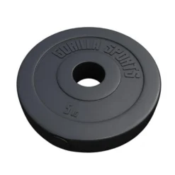 Gorilla Sports Hantelscheibe Kunststoff Olympia 1,25 - 15 kg Schwarz