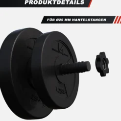 Gyronetics Hantelscheiben Set E-Series Kunststoff 30 kg Schwarz Clearance