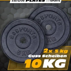 ScSports Hantelscheiben Set Gusseisen 10 - 40 kg Schwarz Online