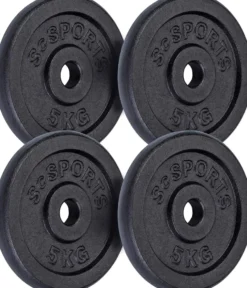 ScSports Hantelscheiben Set Gusseisen 10 - 40 kg Schwarz Online