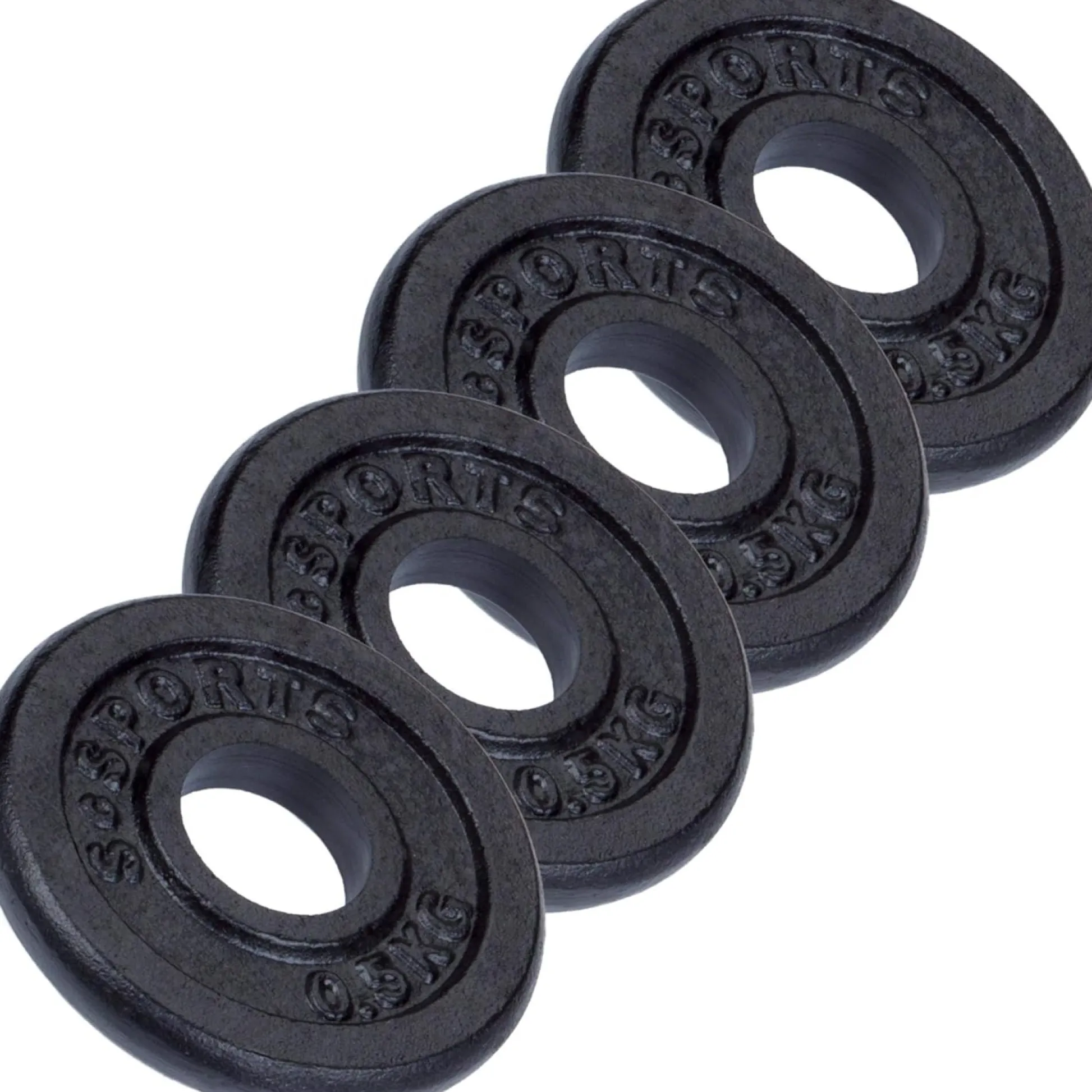 ScSports Hantelscheiben Set Gusseisen 2 - 20 kg Schwarz Hot
