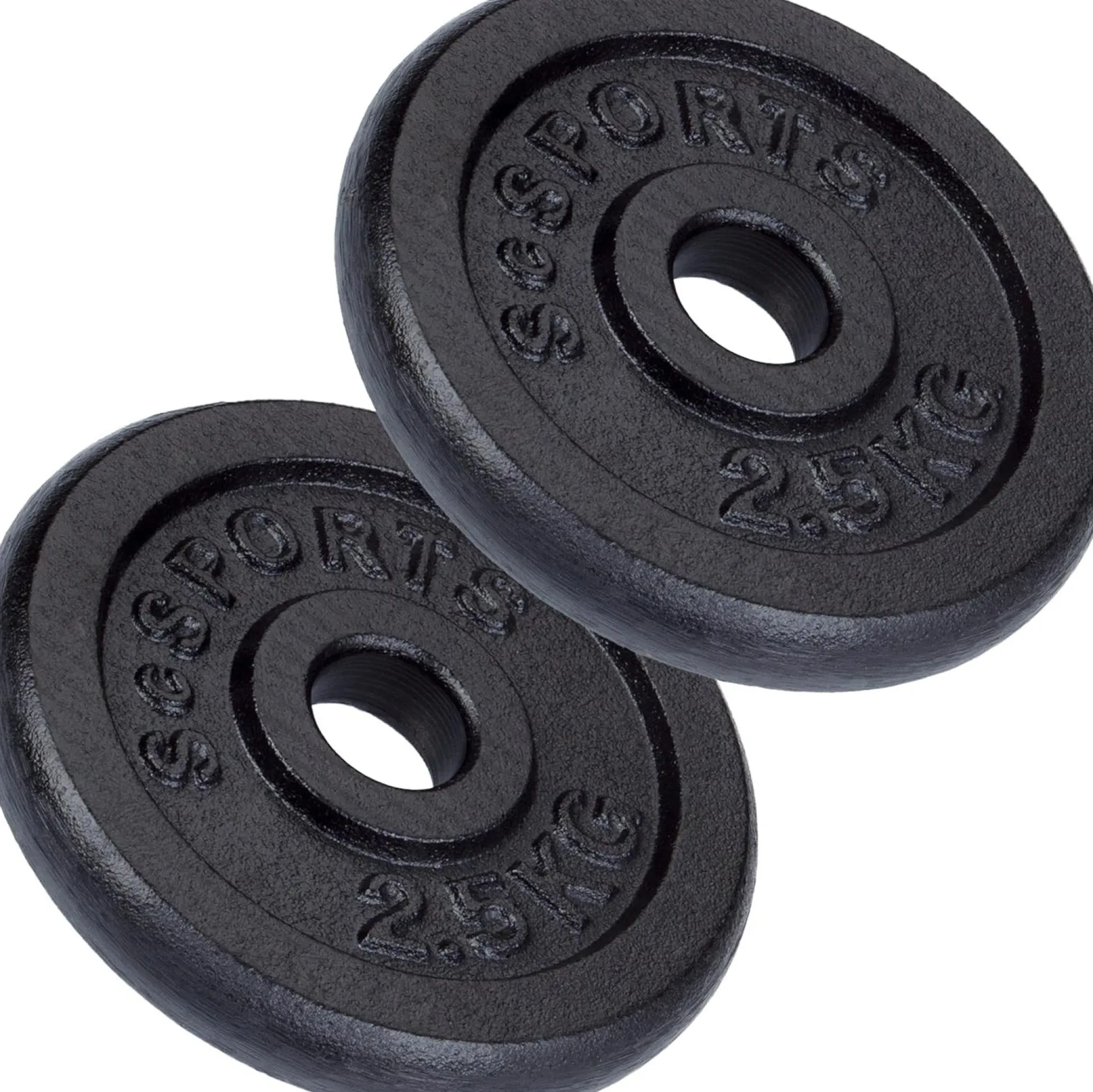 ScSports Hantelscheiben Set Gusseisen 2 - 20 kg Schwarz Hot