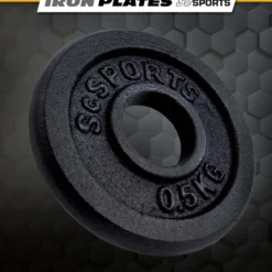 ScSports Hantelscheiben Set Gusseisen 2 - 20 kg Schwarz Discount