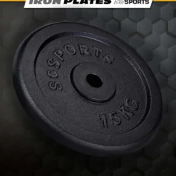 ScSports Hantelscheiben Set Gusseisen 15 - 60 kg Schwarz Best