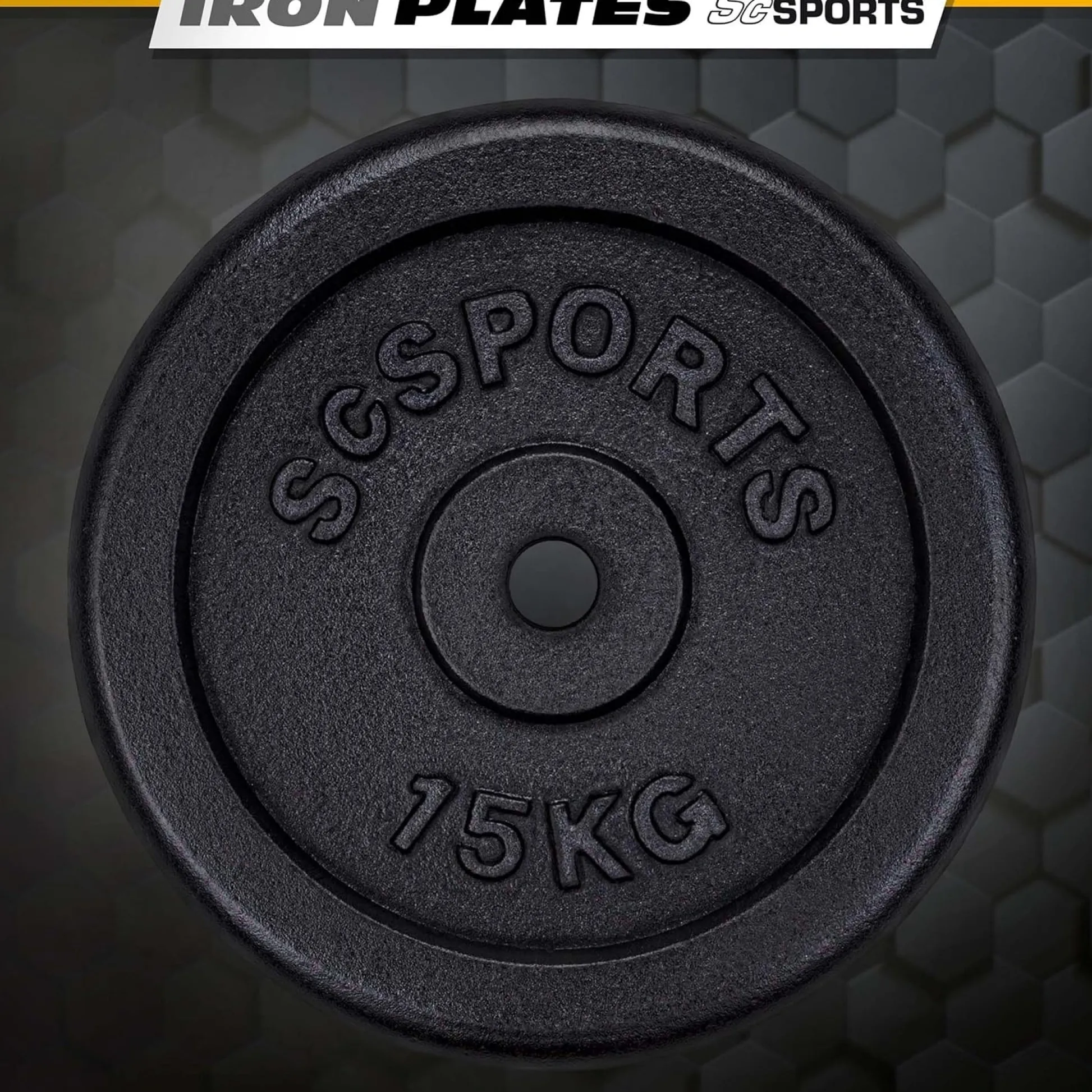 ScSports Hantelscheiben Set Gusseisen 15 - 60 kg Schwarz Online
