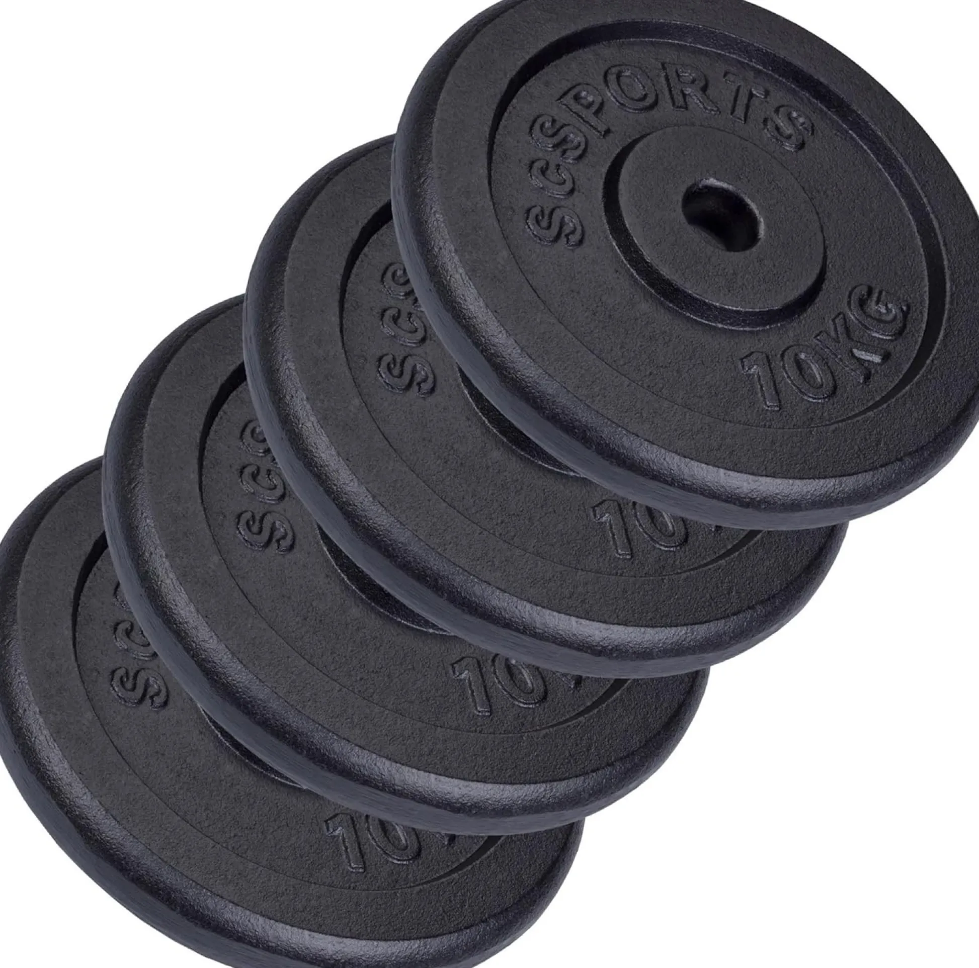 ScSports Hantelscheiben Set Gusseisen 15 - 60 kg Schwarz Online