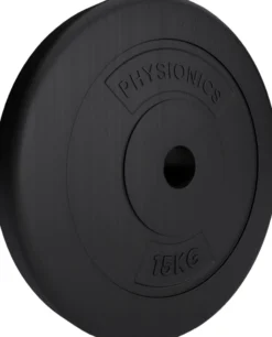 Physionics Hantelscheiben Set Kunststoff 5 - 30 kg 30 mm Schwarz Best