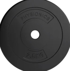 Physionics Hantelscheiben Set Kunststoff 5 - 30 kg 30 mm Schwarz Clearance