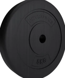 Physionics Hantelscheiben Set Kunststoff 5 - 30 kg 30 mm Schwarz Outlet