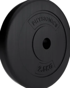 Physionics Hantelscheiben Set Kunststoff 5 - 30 kg 30 mm Schwarz Clearance