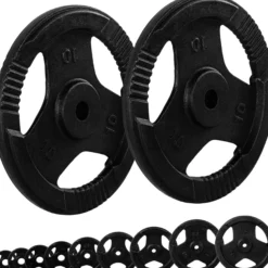 MOVIT Hantelscheiben Set 30/31 mm Gusseisen Gripper 2 - 30 kg Schwarz Online
