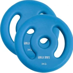 Gorilla Sports Hantelscheiben Set Neopren 2 - 10 kg Hellblau Sale
