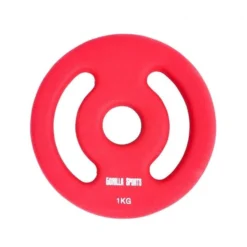 Gorilla Sports Hantelscheiben Set Neopren 2 - 10 kg Rot Hot