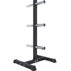 Gorilla Sports Hantelscheibenständer Olympia mit 3 Stangen - 6 Scheibenaufnahmen Schwarz Sale
