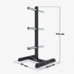 Gorilla Sports Hantelscheibenständer Olympia mit 3 Stangen - 6 Scheibenaufnahmen Schwarz Sale