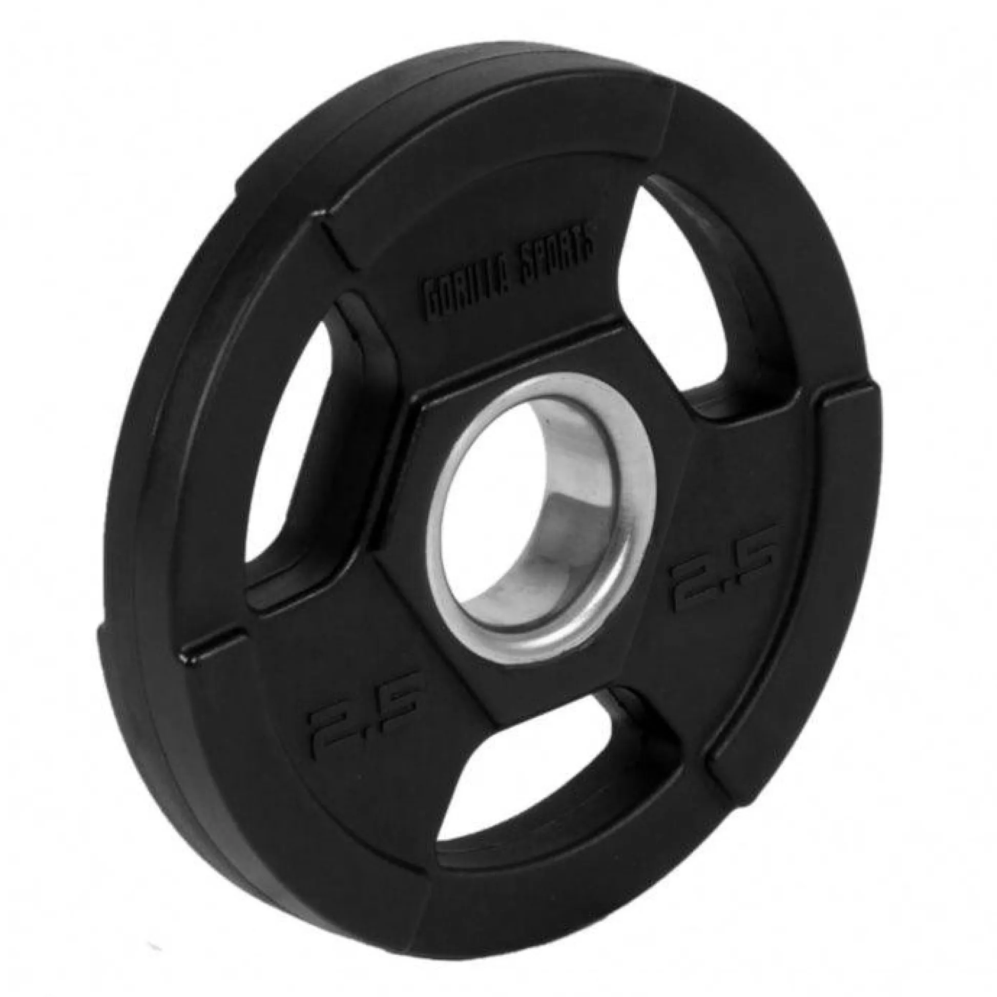 Gorilla Sports Hantelscheibe Profi 2" (50/51 mm) Olympia Kunststoff Gripper Schwarz Clearance