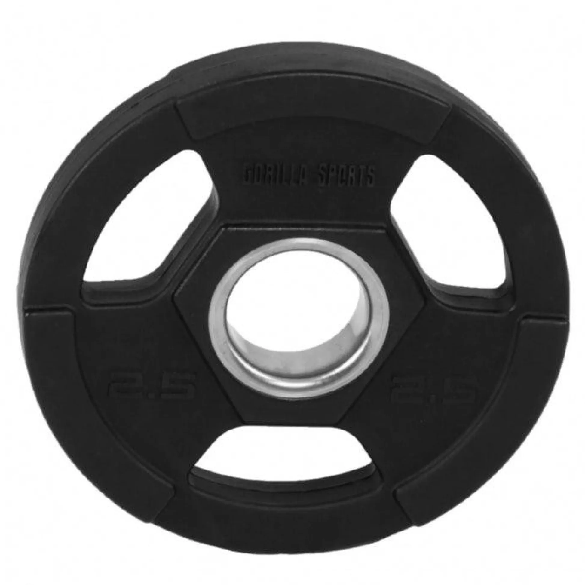 Gorilla Sports Hantelscheibe Profi 2" (50/51 mm) Olympia Kunststoff Gripper Schwarz Discount