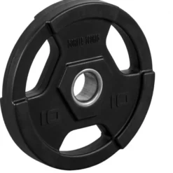 Gorilla Sports Hantelscheibe Profi 2" (50/51 mm) Olympia Kunststoff Gripper Schwarz Clearance