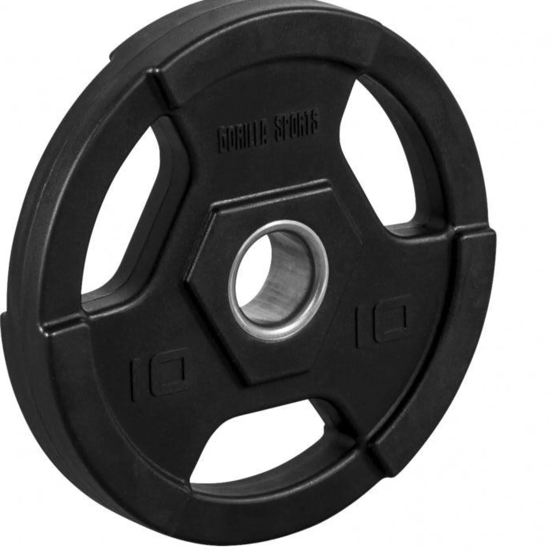 Gorilla Sports Hantelscheibe Profi 2" (50/51 mm) Olympia Kunststoff Gripper Schwarz Clearance
