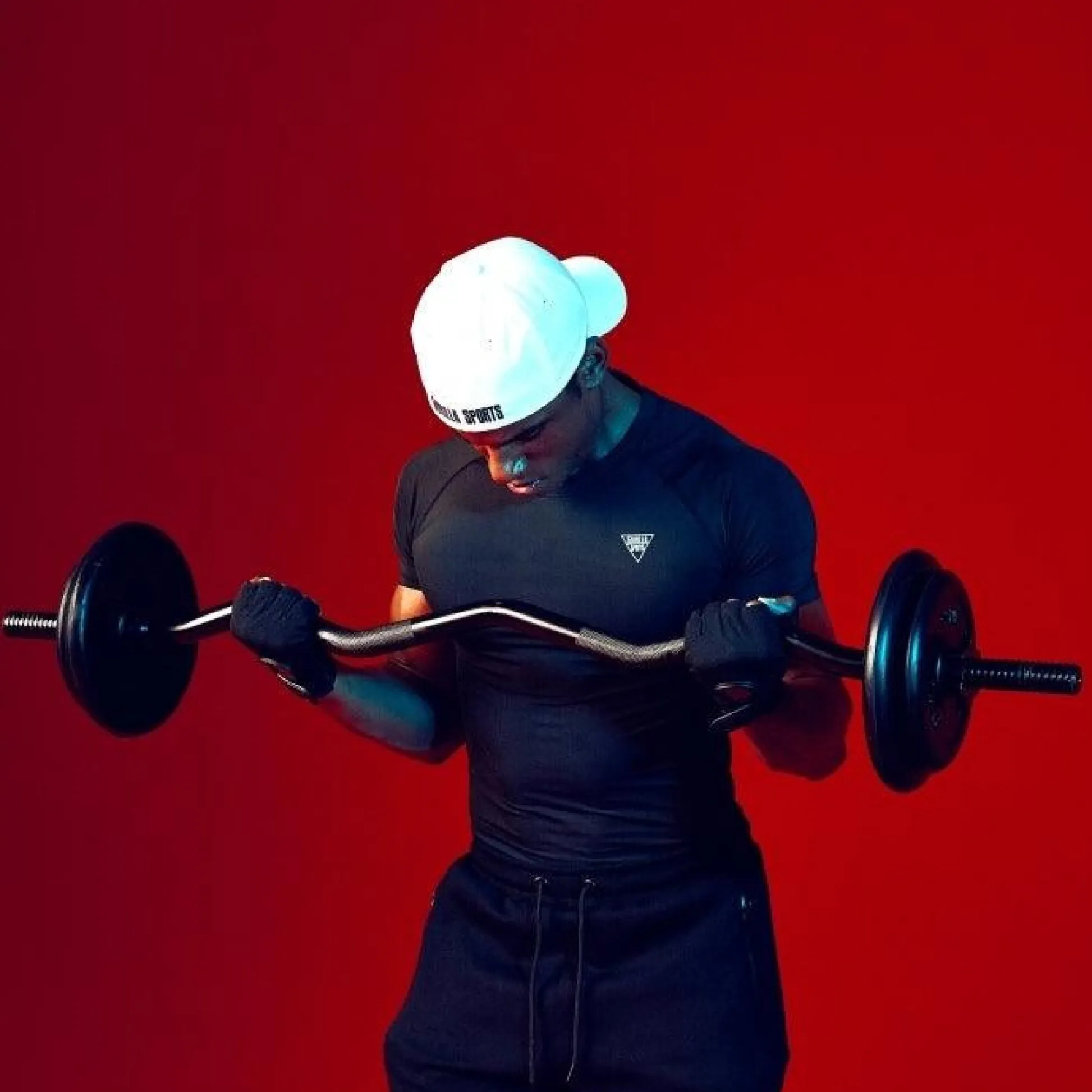 Gorilla Sports Hantelset mit Kurzhanteln und SZ-Hantelstange Silber Hot