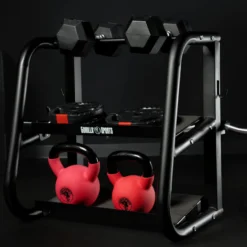 Gorilla Sports Hantelständer - Multifunktional Schwarz Outlet