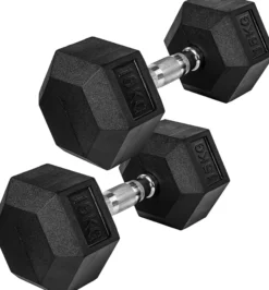 MOVIT Hexagon Kurzhantel Set 4 - 60 kg Schwarz