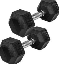 MOVIT Hexagon Kurzhantel Set 4 - 60 kg Schwarz Clearance