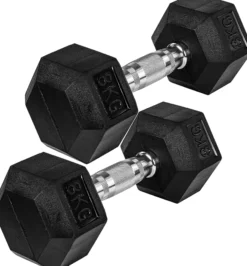 MOVIT Hexagon Kurzhantel Set 4 - 60 kg Schwarz Clearance