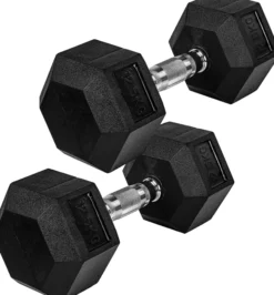 MOVIT Hexagon Kurzhantel Set 4 - 60 kg Schwarz Discount