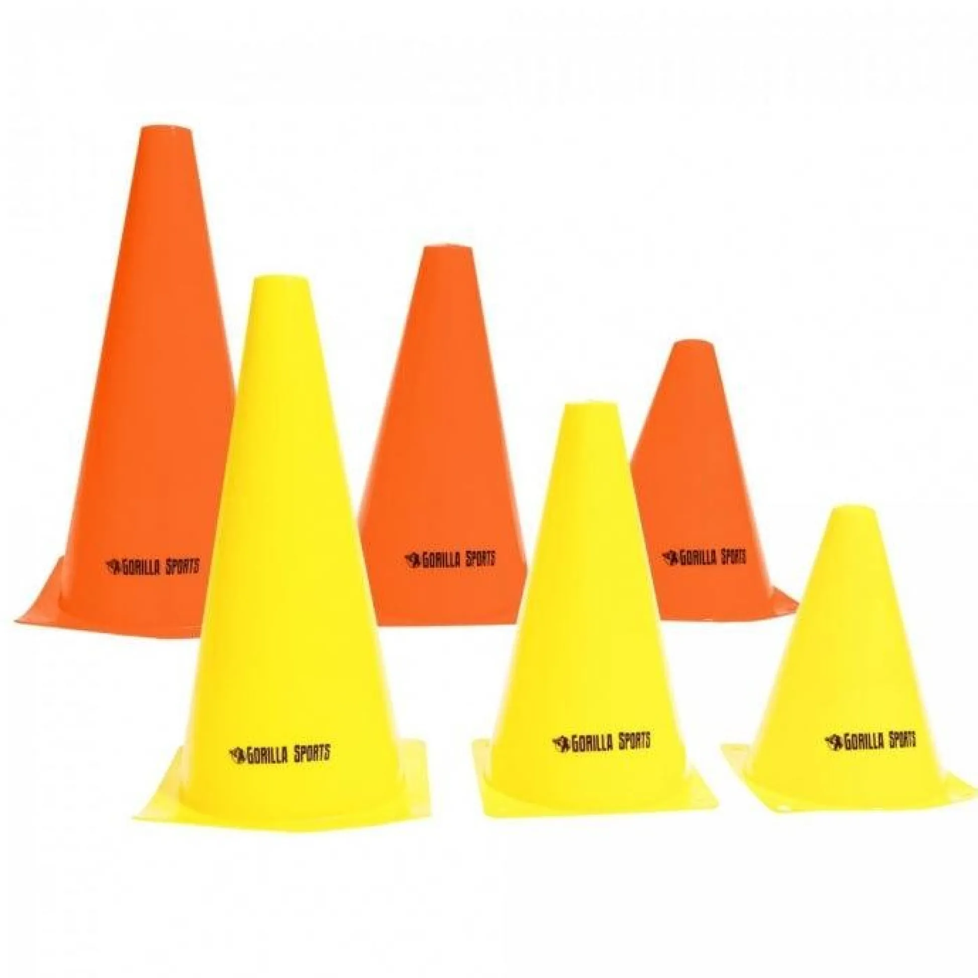 Gorilla Sports Hütchen 10-er Set Pylone 17 cm - 30 cm Orange Discount