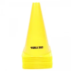 Gorilla Sports Hütchen 10-er Set Pylone 17 cm - 30 cm Gelb Best