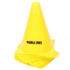 Gorilla Sports Hütchen 10-er Set Pylone 17 cm - 30 cm Gelb Best