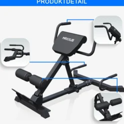 MAXXUS Hyperextension PRO klappbar Schwarz Discount