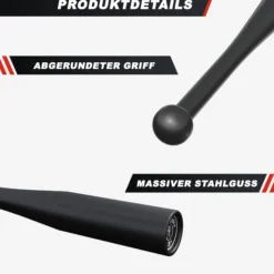 Gorilla Sports Indian Clubbell aus Stahl 2 - 20 kg Schwarz Online
