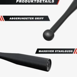 Gorilla Sports Indian Clubbell aus Stahl 2 - 20 kg Schwarz Sale