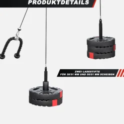 Gorilla Sports Kabelzug Schwarz Discount