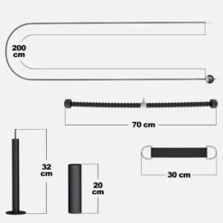 Gorilla Sports Kabelzug Schwarz Discount