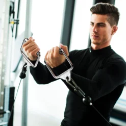 Gorilla Sports Kabelzug Griff Einhand drehbar lang Silber Online