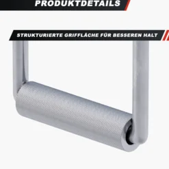 Gorilla Sports Kabelzug Griff Einhand drehbar lang Silber Online