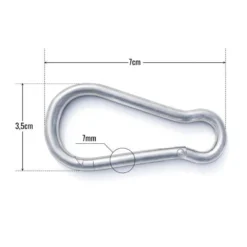 Gorilla Sports Karabiner 7 mm im 5er Set Silber Best