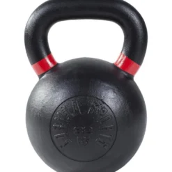 Gorilla Sports Kettlebell aus Gusseisen mit Farbmarkierung 4 - 32 kg Schwarz / Rot Outlet