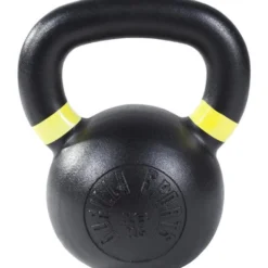 Gorilla Sports Kettlebell aus Gusseisen mit Farbmarkierung 4 - 32 kg Schwarz / Gelb Discount