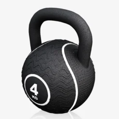 Gorilla Sports Kettlebell Gummi 4 kg – 20 kg Schwarz/Gelb Sale